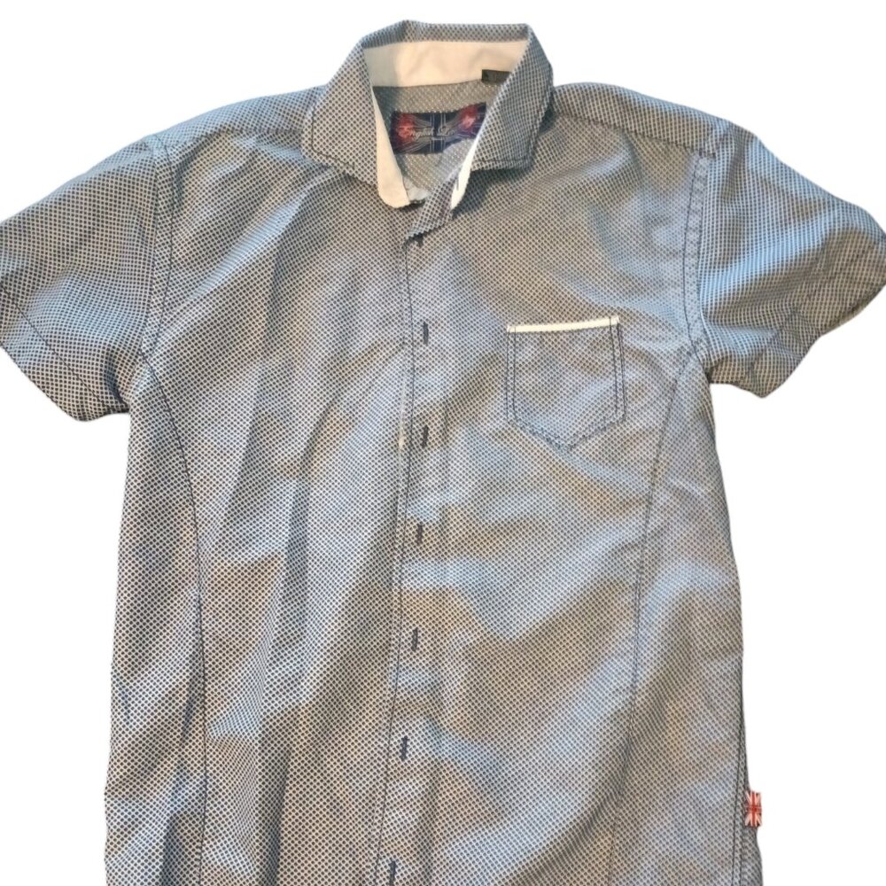 Pattern button down men shirt